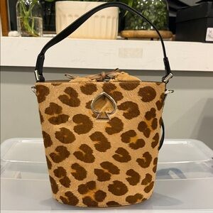 Kate Spade Suzy Leopard Print Bucket Bag